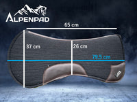 AlpenPad Comfort Line – Butterfly Pad mit Fellunterseite – Grey - Horse_Art_Bodensee